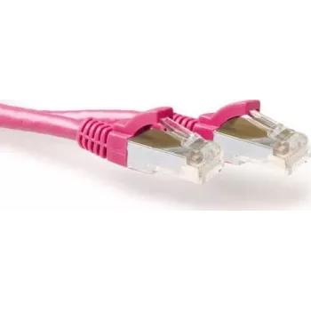 ACT Roze 0,5m LSZH S/FTP CAT6A Snagless RJ45 patchkabel (FB8800)
