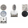 NEXTIME NXT ECO wandklok 300 mm beige wijzerplaat grijze behuizing witte cijfers quartz 7373BE