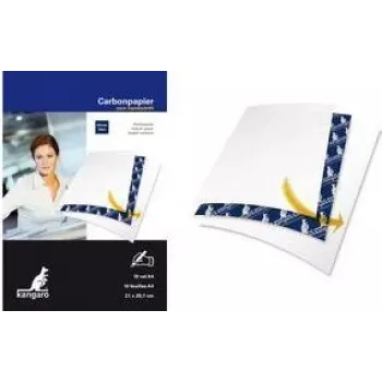 KANGARO Carbonpapier DIN A4, 100 vel, blauw, 210 x 297 mm, handmatig handschrijven K-7800478
