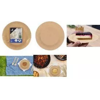 KANGARO K-157402 ronde kartonnen bord, 230 mm, bruin, 1 stuk