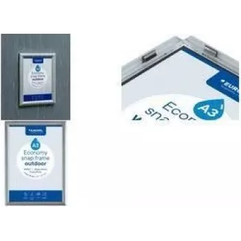 EUROPEL Economy Outdoor A5 klapframe, geanodiseerd aluminium, 25 mm afgerond profiel, zilver 355132