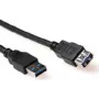 ACT SB3040 USB 2.0-verlengkabel 0,5 m USB-A stekker naar USB-A bus zwart