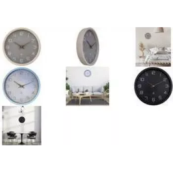 NEXTIME NXT ECO quartz wandklok 300 mm zwarte wijzerplaat grijze behuizing witte cijfers 7373ZW