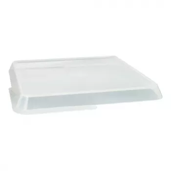 PAPSTAR Circulware vierkante bakdeksel, transparant, polypropyleen met 30% minerale vulstoffen, 1 stuk (97024)