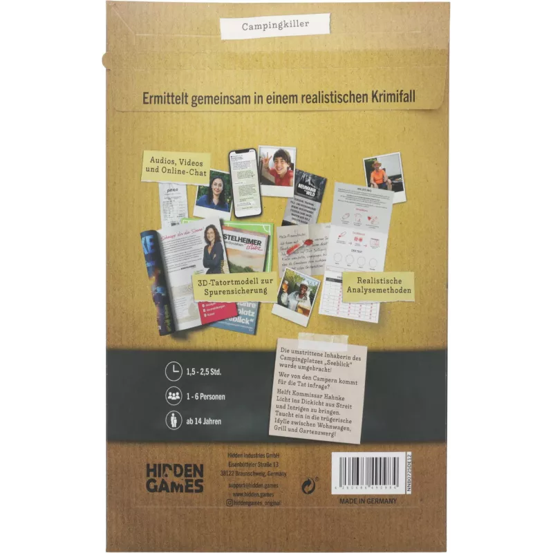 Hidden Games detectivespel: Campingkiller (Duitse uitgave)