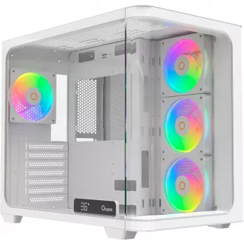 Ocypus Iota C70 Curve ARGB digitale witte 270° panorama-glas mid-tower PC-behuizing