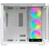 Ocypus Iota C70 Curve ARGB digitale witte 270° panorama-glas mid-tower PC-behuizing