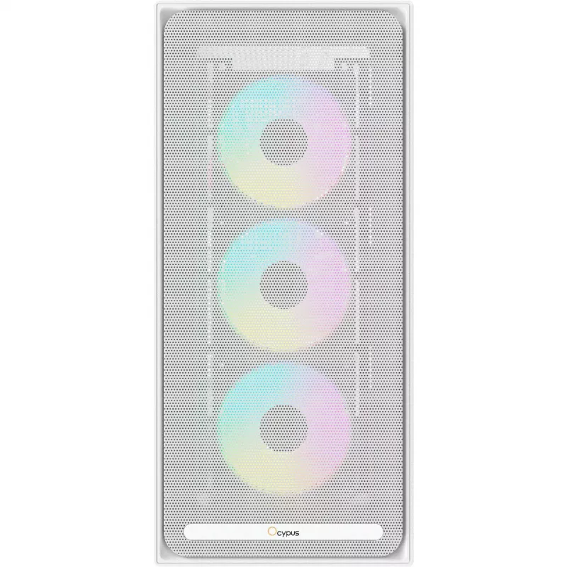 Ocypus Delta C70 ARGB witte panorama-glas mid-tower PC-behuizing