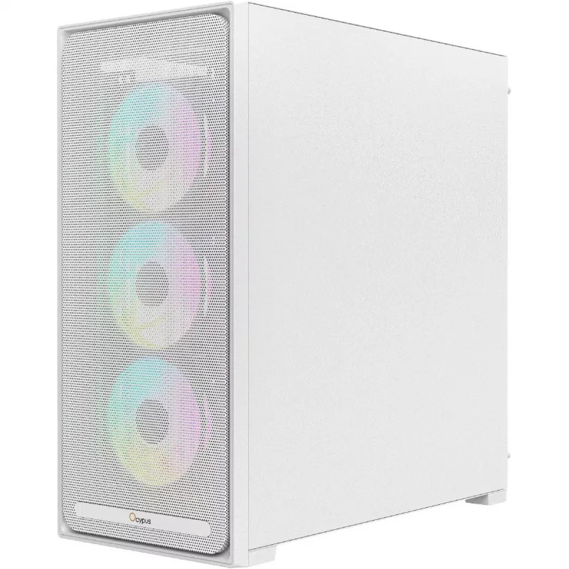 Ocypus Delta C70 ARGB witte panorama-glas mid-tower PC-behuizing