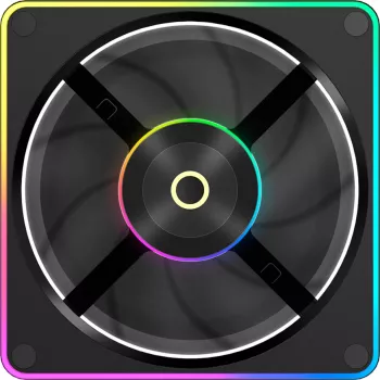 OCYPUS Sigma F12 ARGB Reverse 120mm PWM behuizingsventilator - zwart