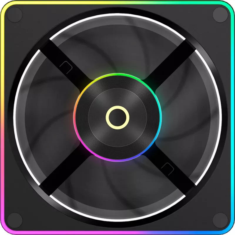 OCYPUS Sigma F12 ARGB Reverse 120mm PWM behuizingsventilator - zwart