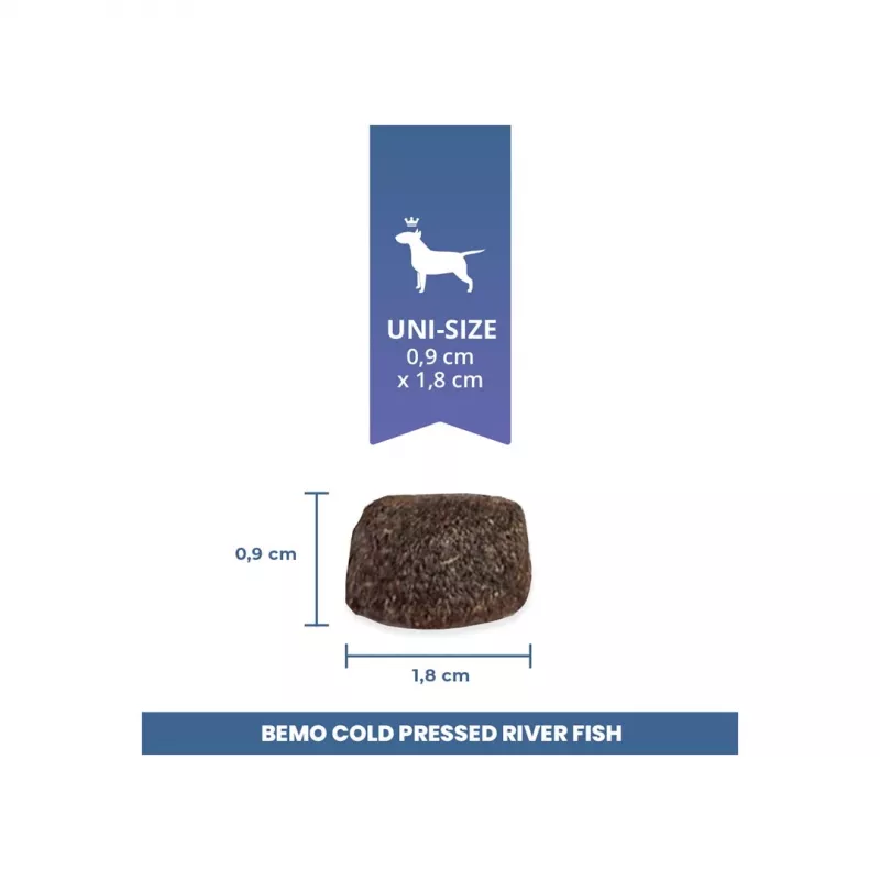 BEMO Koudgeperste riviervis Mono droogvoeding voor honden 1kg