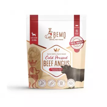 BEMO Koudgeperste rund Angus Mono droogvoeding voor honden 3kg