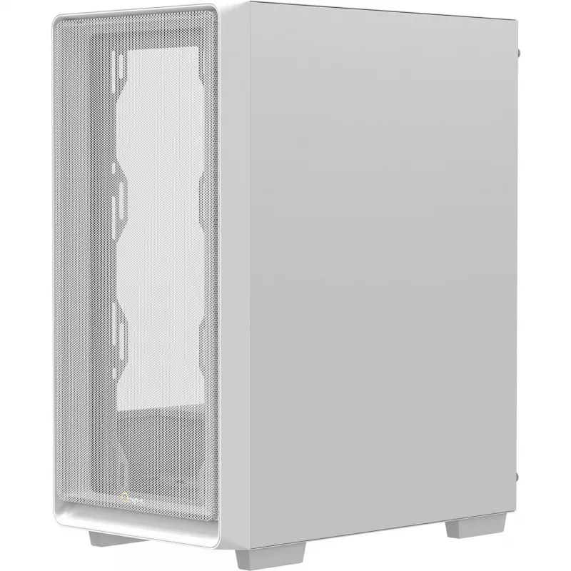 Ocypus Gamma C60 witte pc-behuizing van gehard glas, mid-tower