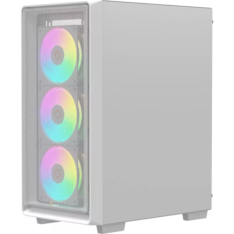 Ocypus Gamma C60 ARGB witte mid-tower behuizing met gehard glas
