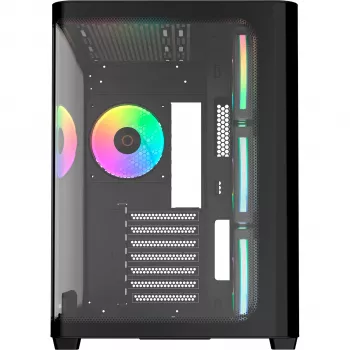 Ocypus Iota C70 Curve ARGB Digital zwart mid-tower behuizing, 270° panoramagehard glas