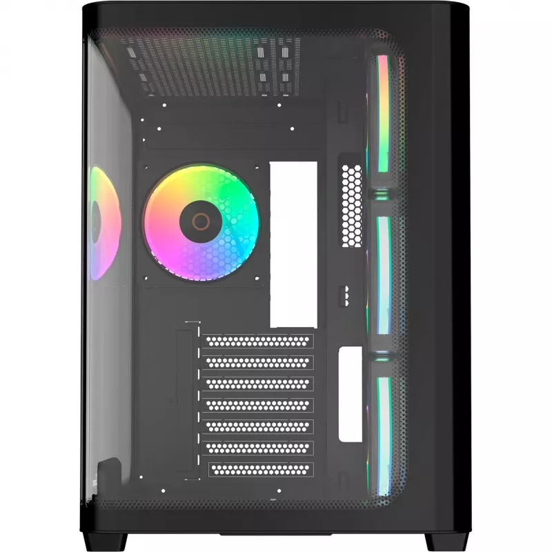 Ocypus Iota C70 Curve ARGB Digital zwart mid-tower behuizing, 270° panoramagehard glas
