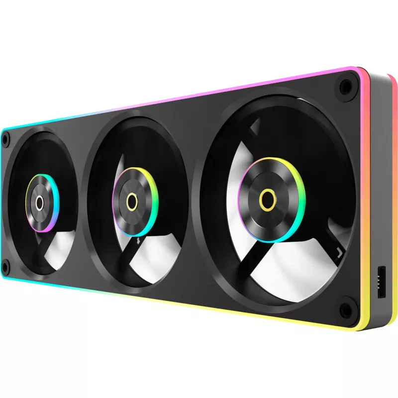 Ocypus Sigma F36 ARGB 365 mm drievoudige ventilator met enkel frame, Zwart
