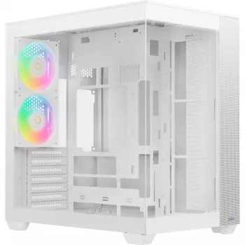 Ocypus Delta C74 ARGB witte panoramaglas mid-tower behuizing