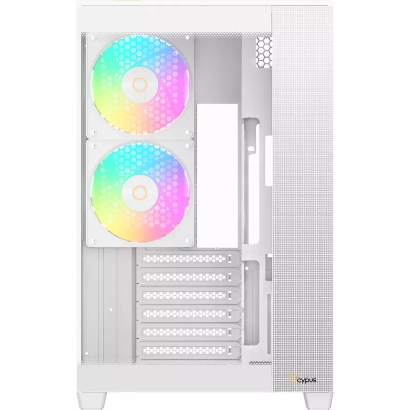 Ocypus Delta C74 ARGB witte panoramaglas mid-tower behuizing