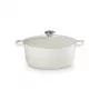 LE CREUSET ronde braadpan van geëmailleerd gietijzer 34cm 12L crème