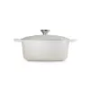 LE CREUSET ronde braadpan van geëmailleerd gietijzer 34cm 12L crème