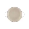 LE CREUSET ronde braadpan van geëmailleerd gietijzer 34cm 12L crème