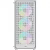 Ocypus Gamma C50 ARGB witte mid-tower pc-behuizing, gehard glas, 3x ARGB-ventilatoren
