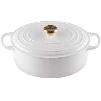Le Creuset gietijzeren braadpan ovaal 31cm / 6,3L wit