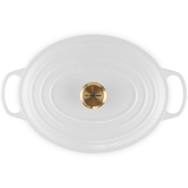 Le Creuset gietijzeren braadpan ovaal 31cm / 6,3L wit