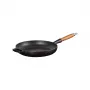 LE CREUSET gietijzeren koekenpan met houten handgreep Ø28cm matzwart