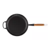 LE CREUSET gietijzeren koekenpan met houten handgreep Ø28cm matzwart