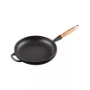 LE CREUSET gietijzeren koekenpan met houten handgreep Ø28cm matzwart
