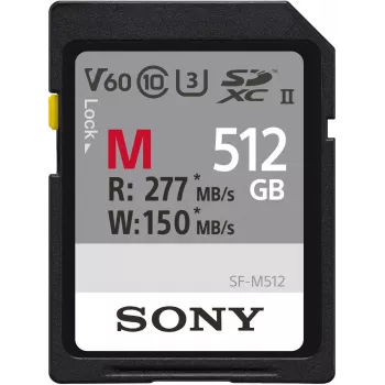 Sony M-Series SDXC 512GB UHS-II geheugenkaart, C10, U3, V60 (SFM512.SYM)