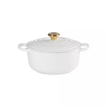 LE CREUSET gietijzeren pan rond 24cm 4,2L wit