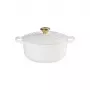 LE CREUSET gietijzeren pan rond 24cm 4,2L wit
