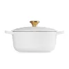 LE CREUSET gietijzeren pan rond 24cm 4,2L wit
