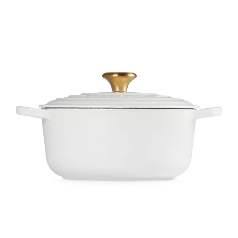 LE CREUSET gietijzeren pan rond 24cm 4,2L wit