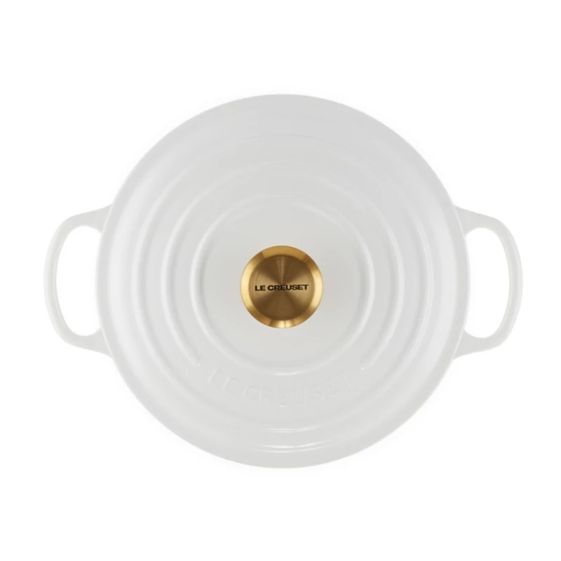 LE CREUSET gietijzeren pan rond 24cm 4,2L wit