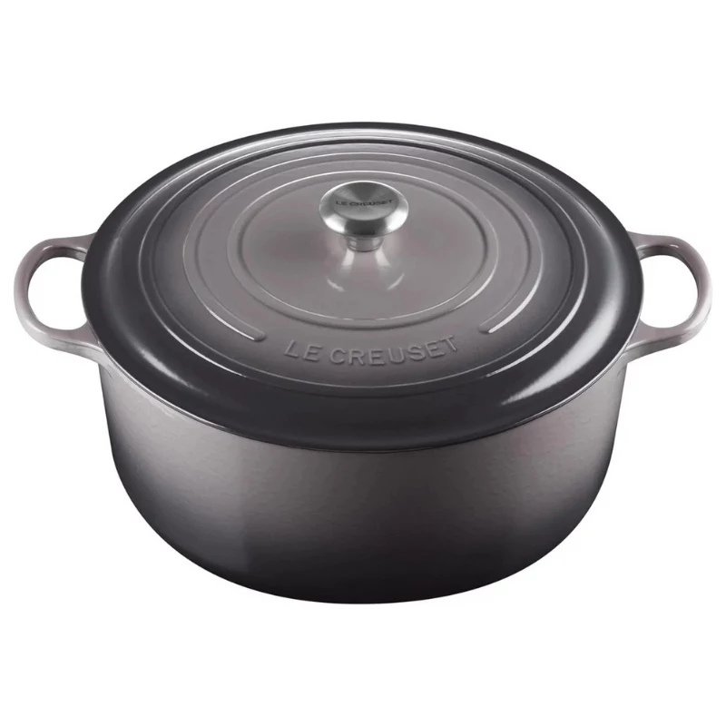 LE CREUSET gietijzeren ronde braadpan 34cm 12L grijs