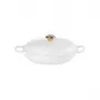 LE CREUSET platte gietijzeren braadpan 30cm 3,5L wit