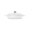 LE CREUSET platte gietijzeren braadpan 30cm 3,5L wit