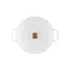LE CREUSET platte gietijzeren braadpan 30cm 3,5L wit