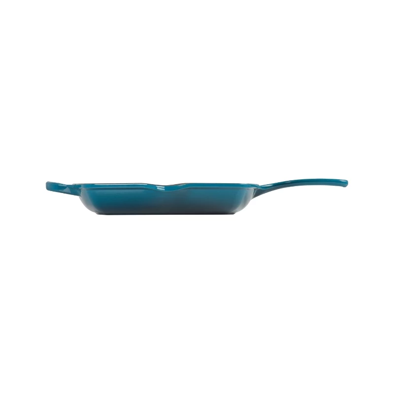 Le Creuset gietijzeren vierkante grillpan 26x26cm blauw