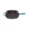 Le Creuset gietijzeren vierkante grillpan 26x26cm blauw