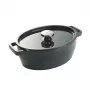Pyrex gietijzeren braadpan ovaal 5,8L grijs 33x25cm
