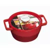 Pyrex gietijzeren ronde ovenschaal 2,2L Ø20cm rood