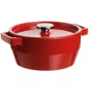 PYREX gietijzeren pan 6,8L rond 28cm rood