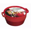 PYREX gietijzeren pan 6,8L rond 28cm rood