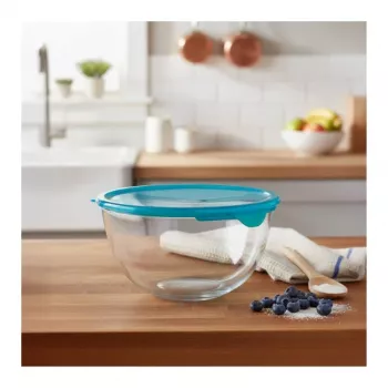 PYREX glazen mengkom met deksel 2,3L Ø21cm